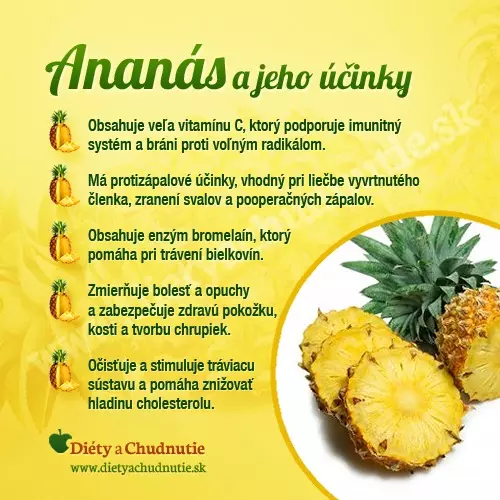 ananas a jeho ucinky na chudnutie